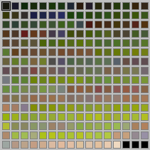 8 bit palette for the GIF image of Simian