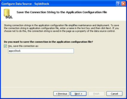 Configure Data Source - Save connection