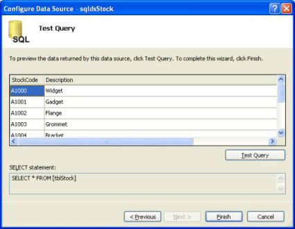 Configure Data Source - Test Query